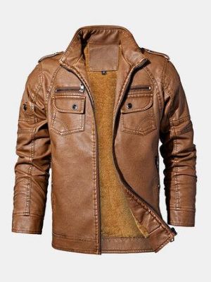 HI!ComeBack ALL IN ONE Mens Winter Leather Jacket