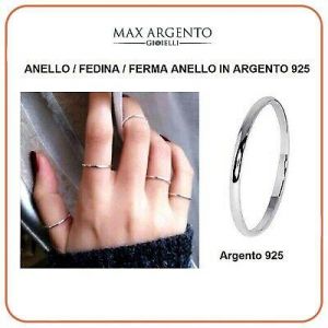 Dettagli su: Anello Fedina Ferma In Argento 925 Donna 2 mm